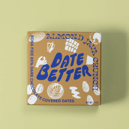Almond Java Crunch, Chocolate Covered Dates, Date Better Snacks