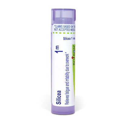 Silicea 6C, 12C, 30C, 200CK, 1M, Homeopathic Medicine for Fatigue & Irritability Due to Overwork, Boiron, 80 Pills (Pill Size #40)