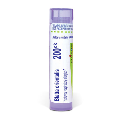 Blatta Orientalis, Homeopathic Medicine for Relieving Respiratory Allergies, Boiron, 80 Pills (Pill Size #40)