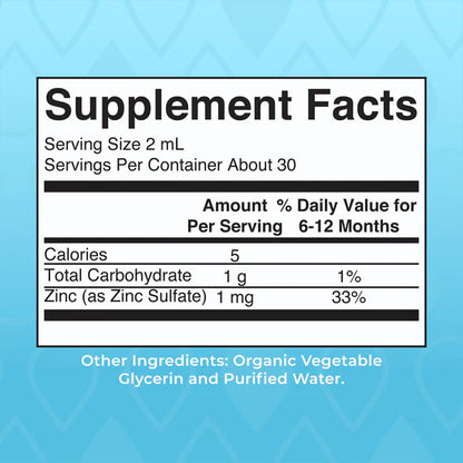 Infants Ionic Zinc Liquid Drops, Unflavored, 2oz, MaryRuth Organics