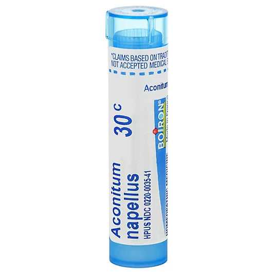 Aconitum Napellus 30C, 200CK, 1M, Homeopathic Medicine for High Fever (up to 102F) of Sudden Onset, Boiron, 80 Pills (Pill Size #40)