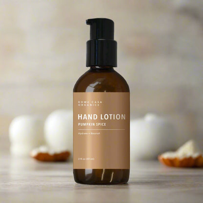 Pumpkin Spice Hand Lotion, 2oz, Rowe Casa Organics