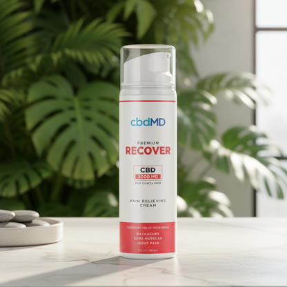 CBD Recover Cream, 3000mg CBD, 5oz, cbdMD