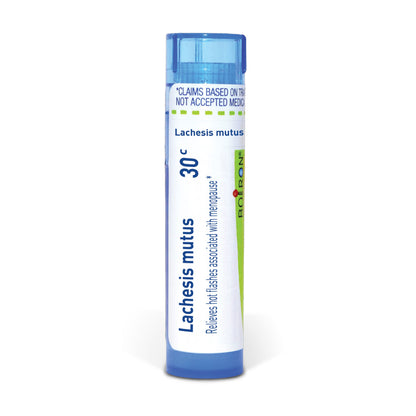 Lachesis Mutus 6C, 30C, 200CK, 1M, Homeopathic Medicine for Relief of Hot Flashes Associated with Menopause, Boiron, 80 Pills (Pill Size #40)