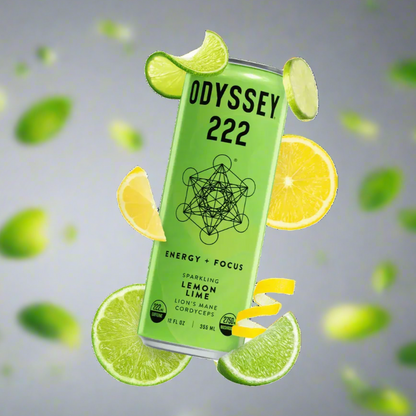 Cherry Lime Sparkling Mushroom Elixir - ENERGY + FOCUS, Odyssey