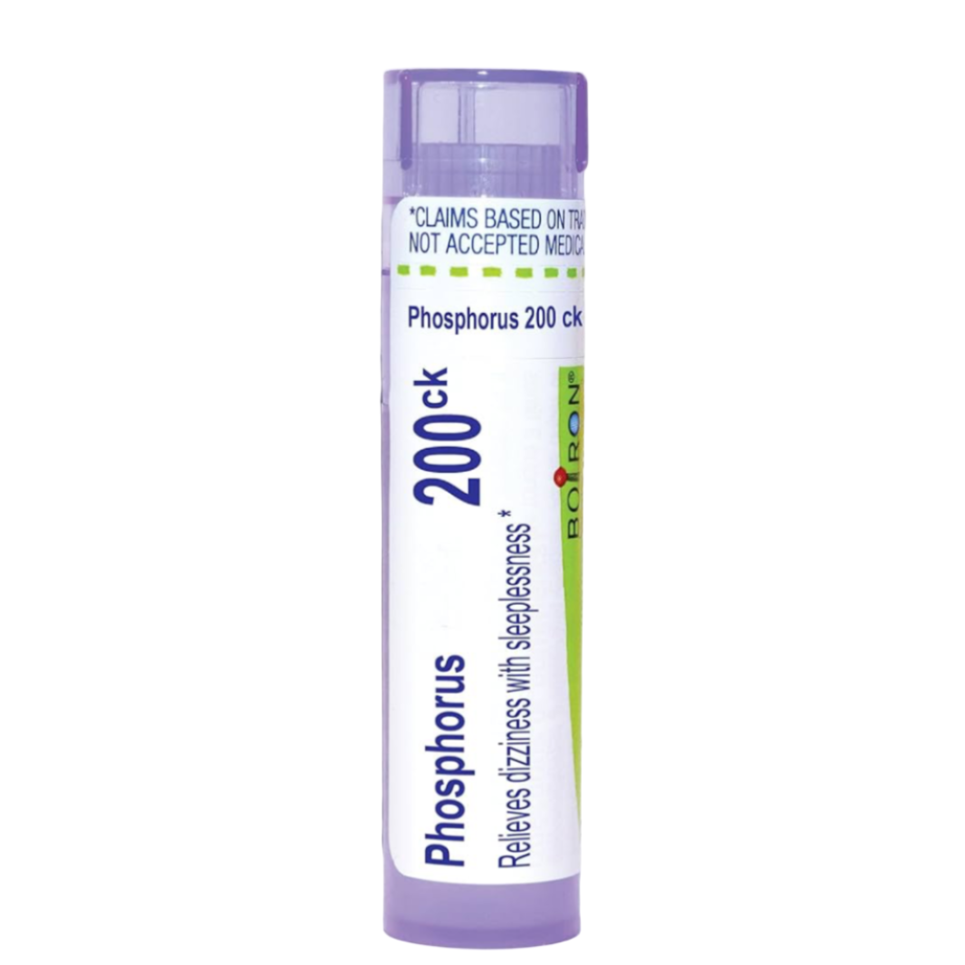 Phosphorus 6C, 30C, 200CK, 1M, Homeopathic Medicine for Dizziness with Sleeplessness, Boiron, 80 Pills (Pill Size #40)