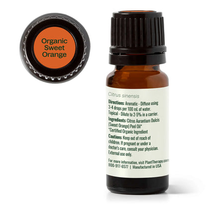 Organic Sweet Orange Essential Oil, 10 ml, Plant Therapy