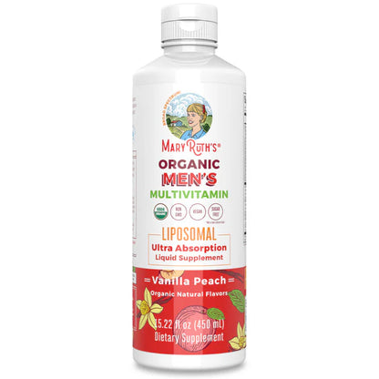 Men's Multivitamin Liposomal, Vanilla Peach Flavored, 15.22oz, MaryRuth Organics