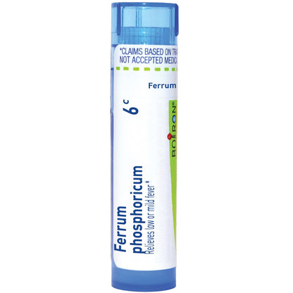 Ferrum Phosphoricum 6C, 30C, 200CK, 1M, Homeopathic Medicine for Low or Mild Fever, Boiron, 80 Pills (Pill Size #40)