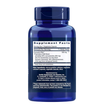 Curcumin Elite Turmeric Extract, 90ct, Life Extension