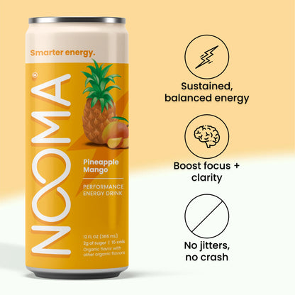 Performance Energy Drinks - Pineapple Mango, 12oz, NOOMA