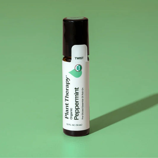 Organic Peppermint Roll On, 10ml, Plant Therapy