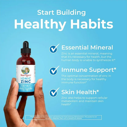 Ionic Zinc Liquid Drops, Unflavored, 4oz, MaryRuth Organics