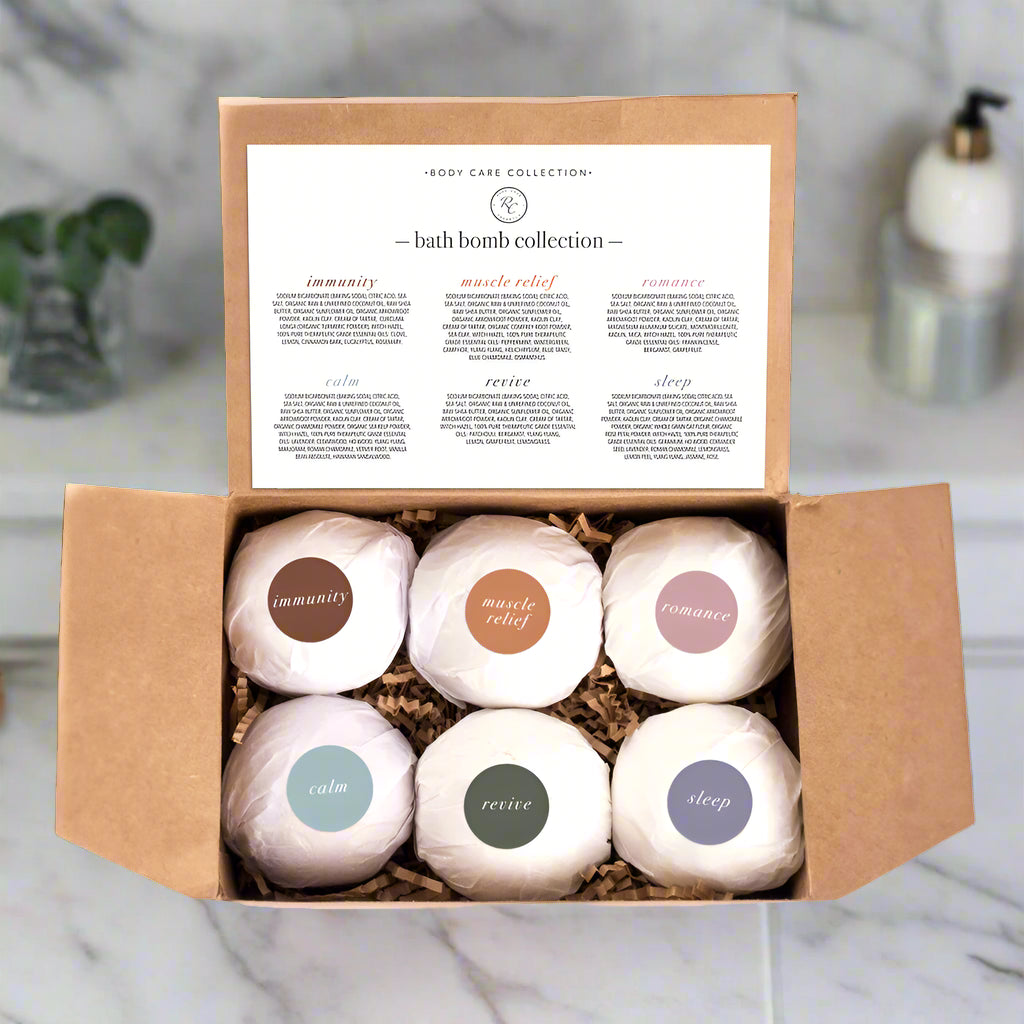 Bath Bomb Set of 6, Rowe Casa Organics