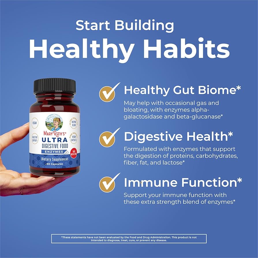 Ultra Digestive Food Enzymes, 60 Capsules, MaryRuth Organics
