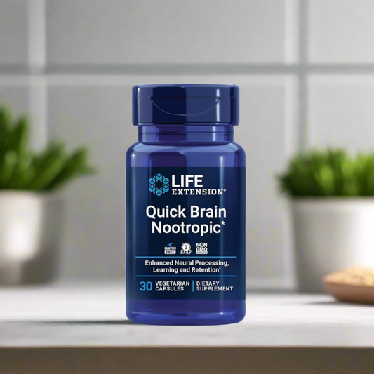 Quick Brain Nootropic - Fast thinking, Better Learning & Concentration, 30 Capsules, Life Extension