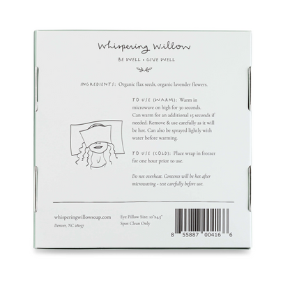 Weighted Eye Pillow - Lavender-Filled, Whispering Willow