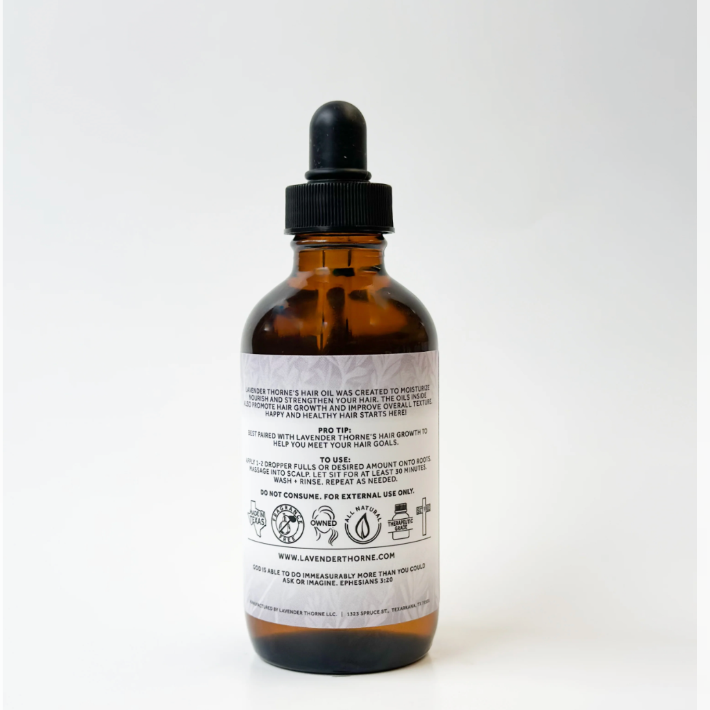 Hair Oil - Growth & Shine Hair Treatment, 4oz, Lavender Thorne