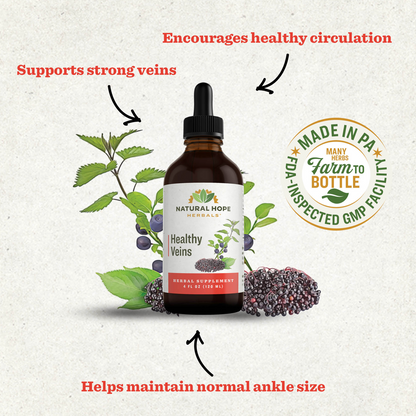Healthy Veins, Revitalizing Vein Health, 2oz, Natural Hope Herbals