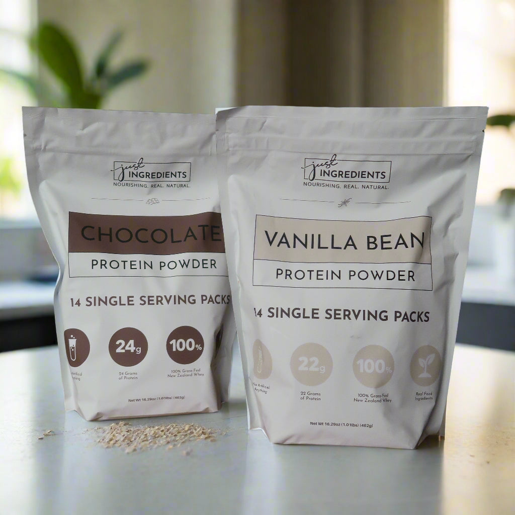 Protein Powder Travel Packs, 14 Single Serving Sticks, Just Ingredients