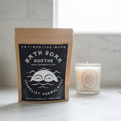 Soothe Bath Soak - Rose Geranium Rejuvination, 6oz, Fat and the Moon