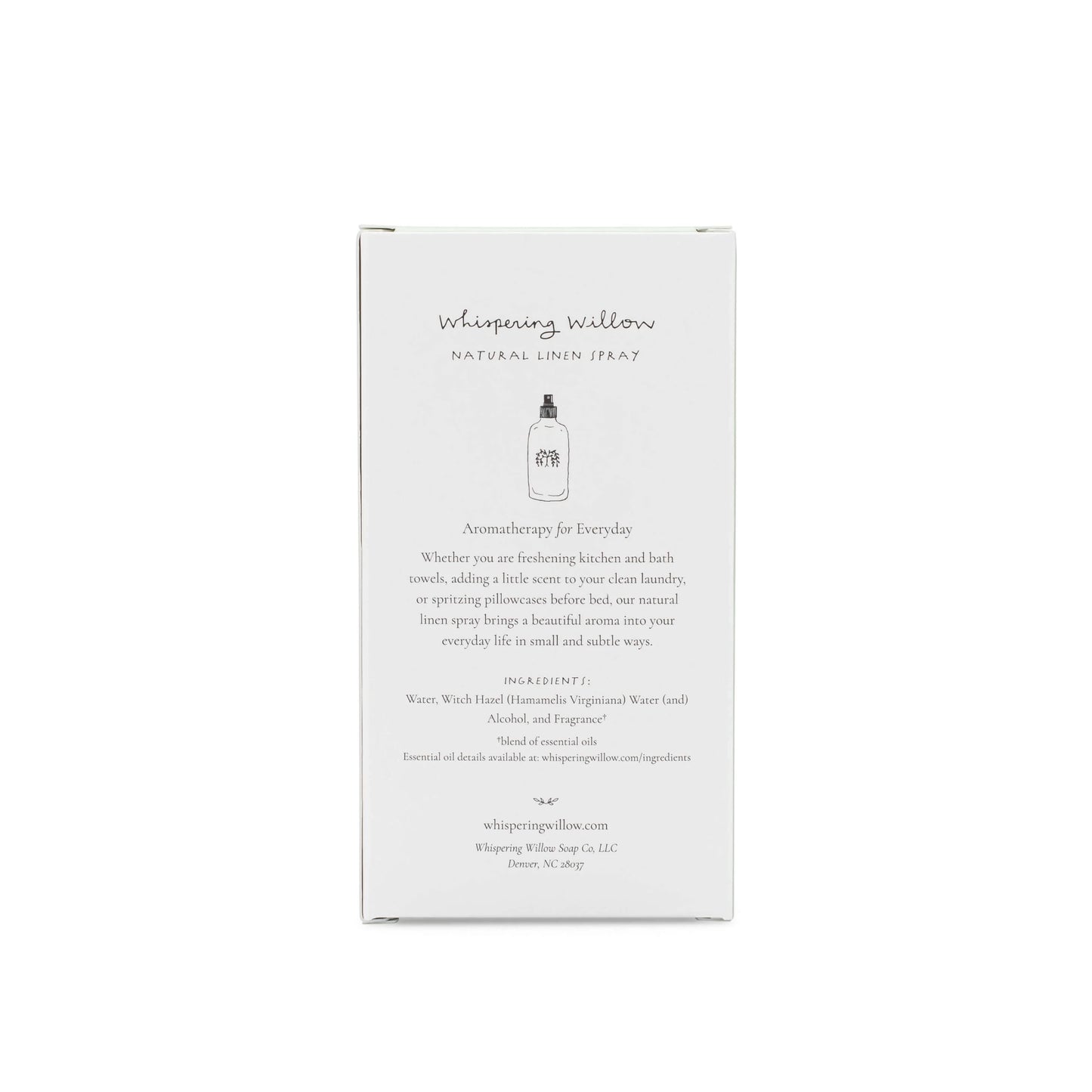 Natural Linen Spray, 4oz, Whispering Willow