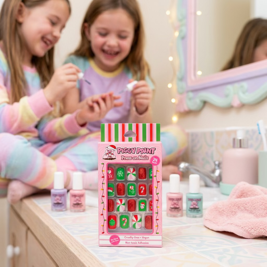 Holiday Press-On Nails, Piggy Paint