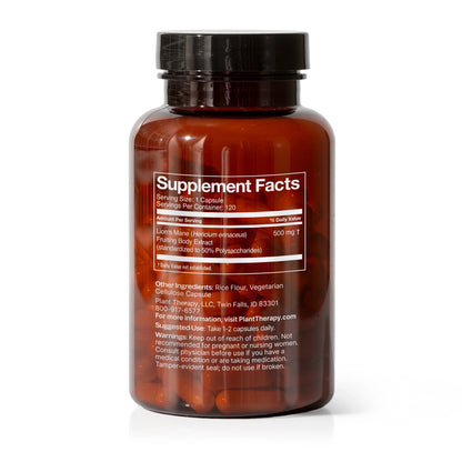 Lion's Mane Herbal Supplement, 120 Capsules, Plant Therapy