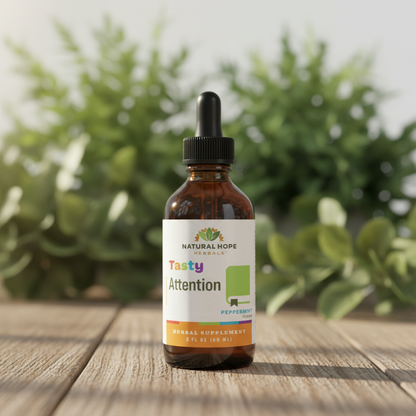 Tasty Attention, Peppermint Flavor, 2oz, Natural Hope Herbals