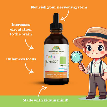 Tasty Attention, Peppermint Flavor, 2oz, Natural Hope Herbals