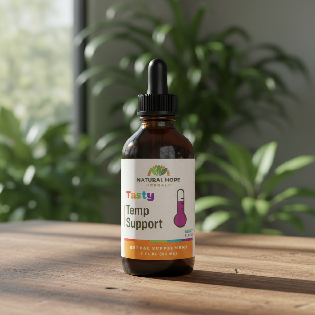 Tasty Temp Support, Mint Flavor, 2oz, Natural Hope Herbals