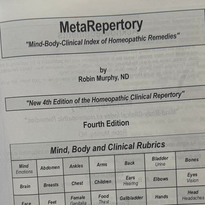 MetaRepertory: Mind-Body-Clinical Index of Homeopathic Remedies by ROBIN MURPHY, ND (2021 Edition) (4th Edition)