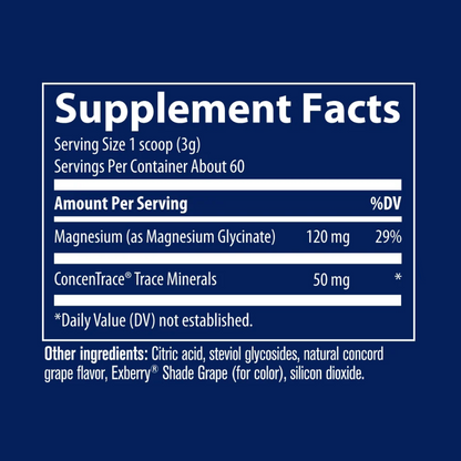 Magnesium Glycinate Powder, 45 Servings, Trace Minerals