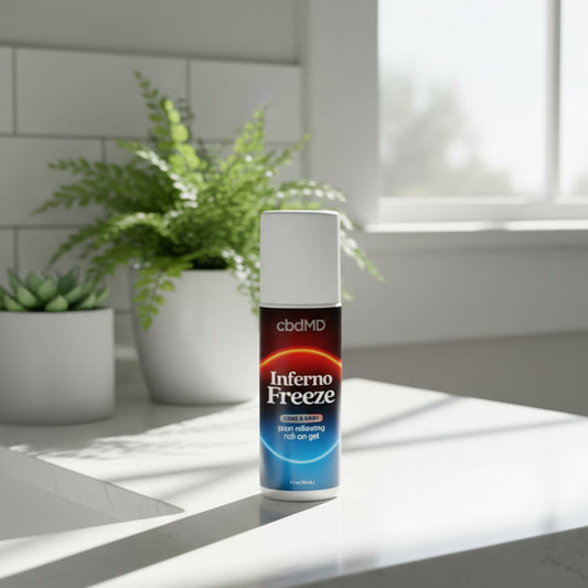 Inferno Freeze, Cool & Hot Pain Relieving Roll-On Gel, 3oz, cbdMD