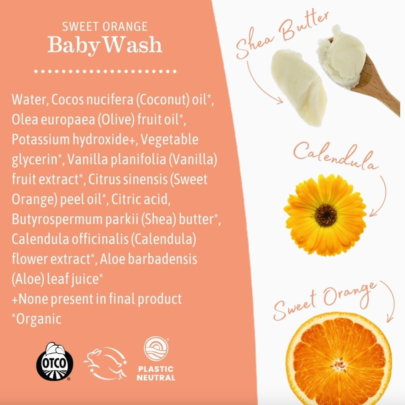 Sweet Orange Baby Wash, 6.27oz, Earth Mama