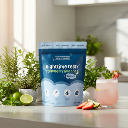 Kids Strawberry Limeade Nighttime Relax, 60 Servings, Just Ingredients