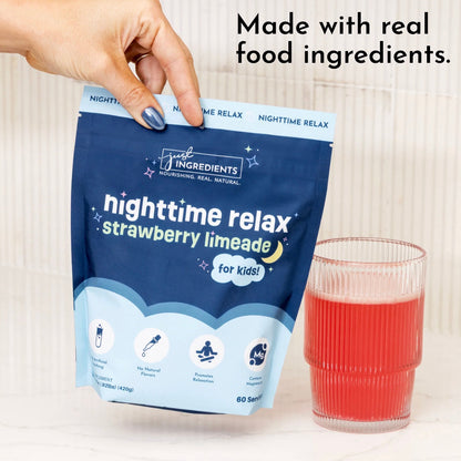 Kids Strawberry Limeade Nighttime Relax, 60 Servings, Just Ingredients