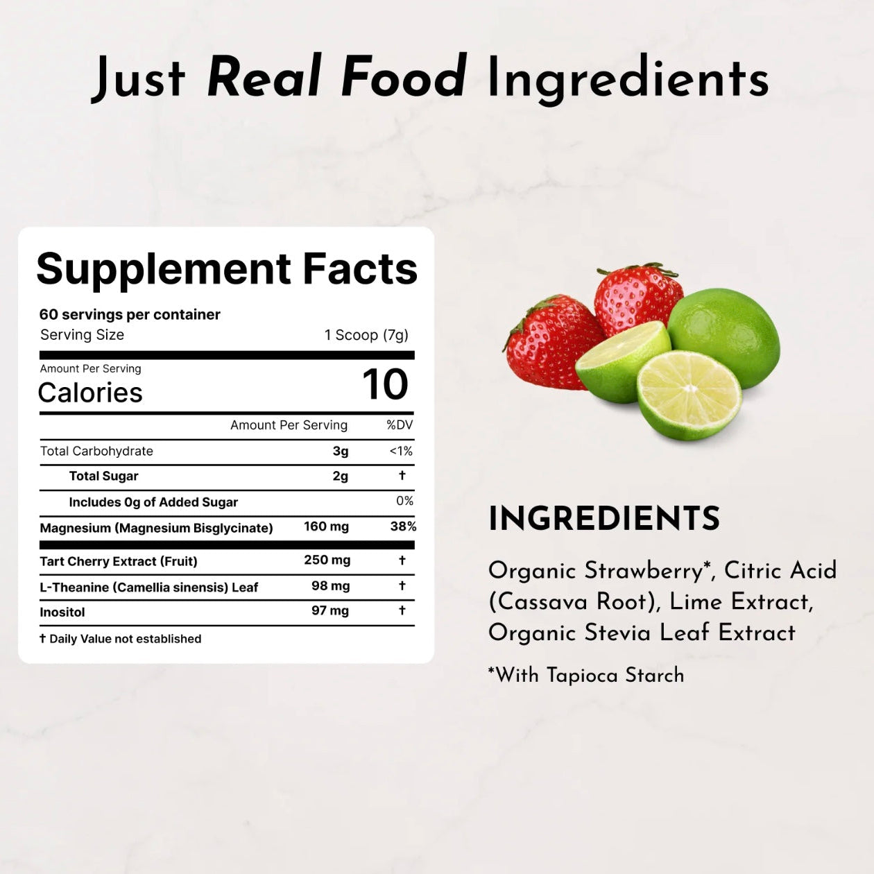 Kids Strawberry Limeade Nighttime Relax, 60 Servings, Just Ingredients