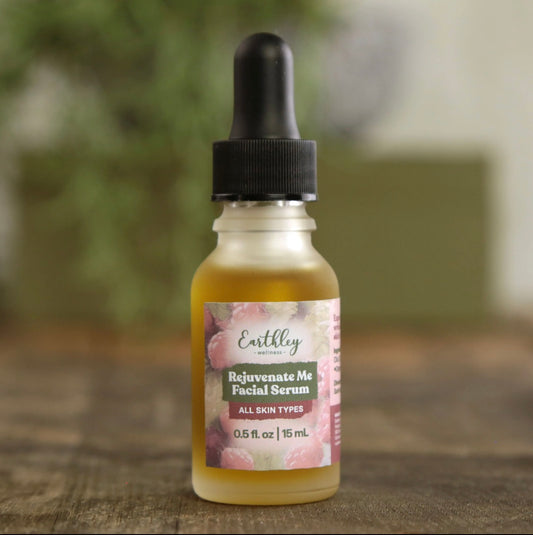 Rejuvenate Me Facial Serum - Tired, Wrinkled and Dry Skin, 0.5 oz, Earthley
