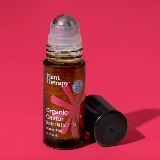 Organic Castor Oil Roll On, 30ml, Plant Therapy