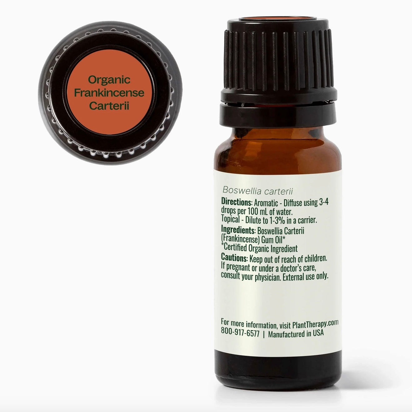 Organic Frankincense Carterii Essential Oil, 10ml, Plant Therapy