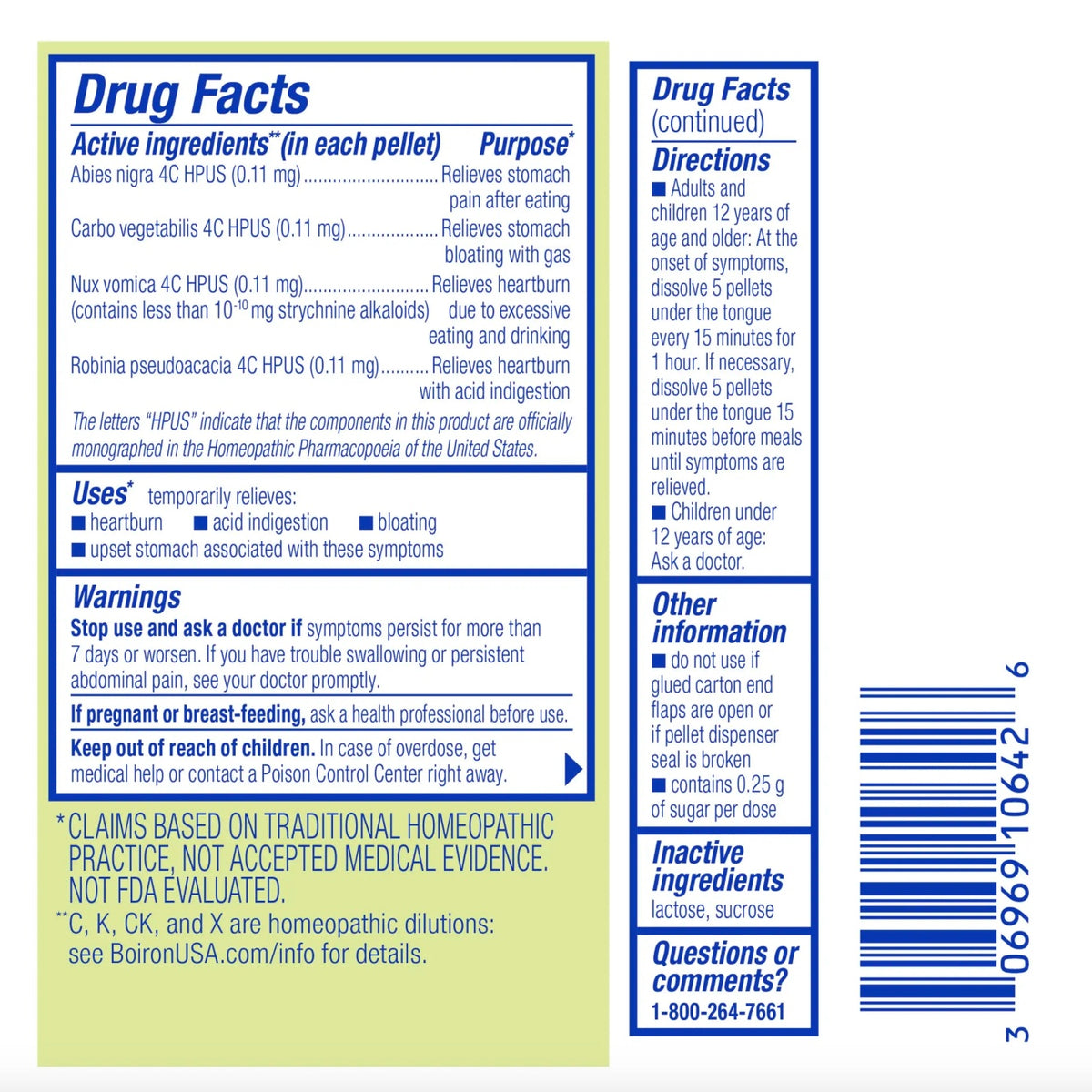 AcidCalm On the Go, Homeopathic Medicine for Multi-Symptom Heartburn Relief, 2 Tubes (Approx. 80 Pellets Per Tube), Boiron