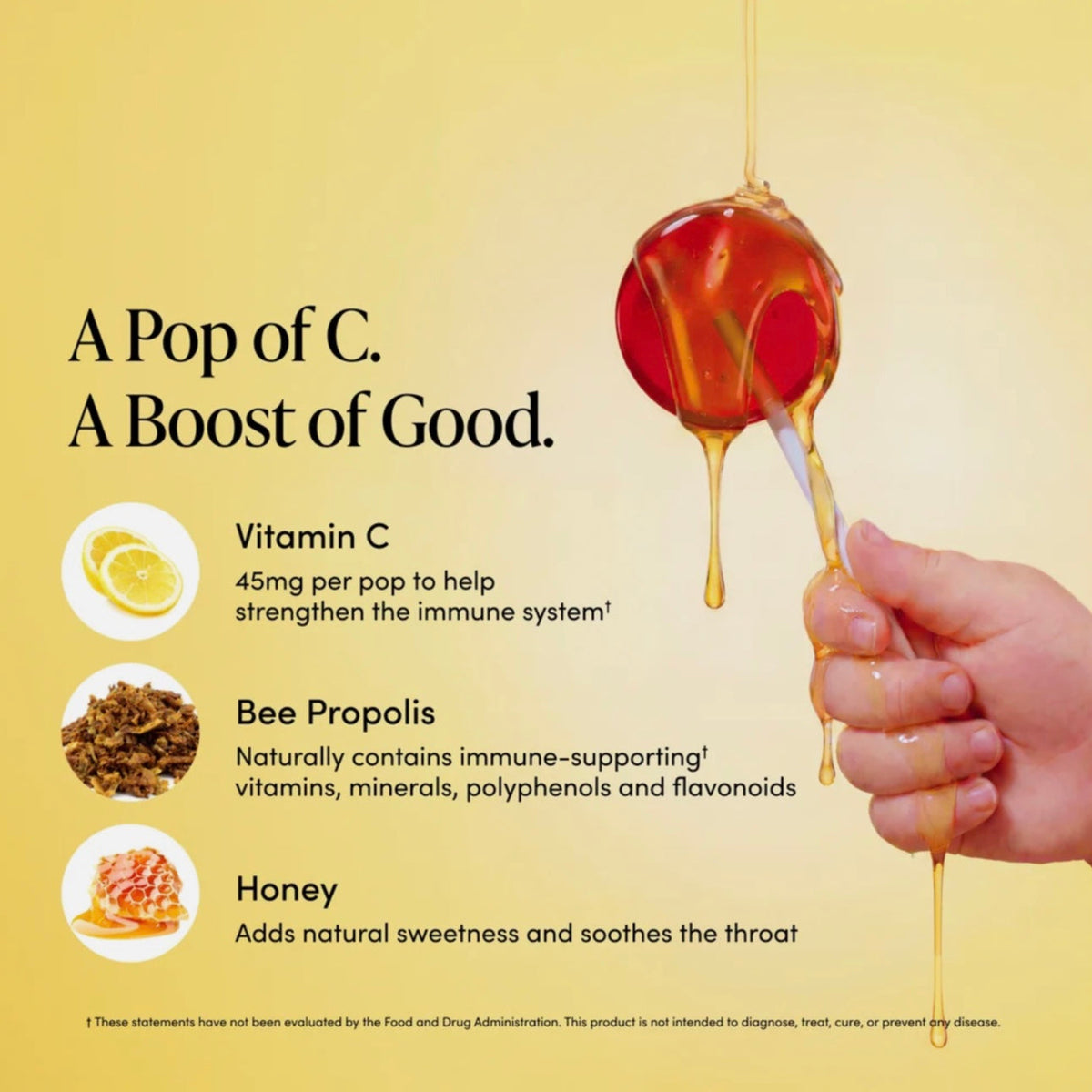 Kids Vitamin C Immunity Sour Pops, Watermelon+ Cherry Lime, Beekeeper's Naturals