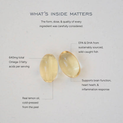 Wholesome Omega-3, 60 Softgels, We Heart Nutrition