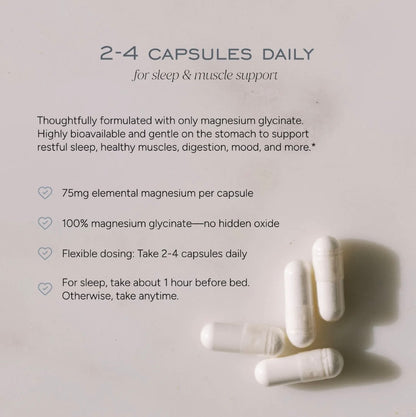 Wholesome Magnesium Glycinate, 120 Capsules, We Heart Nutrition