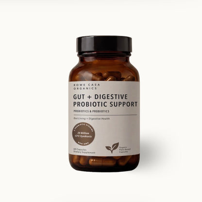 Gut + Digestive Probiotic Support, 60 Capsules, Rowe Casa Organics