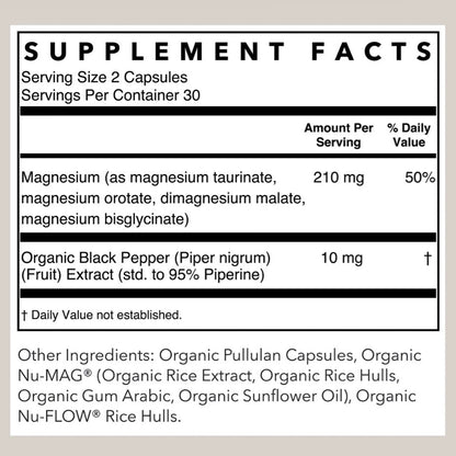 Magnesium Complex, 60 Capsules, Rowe Casa Organics