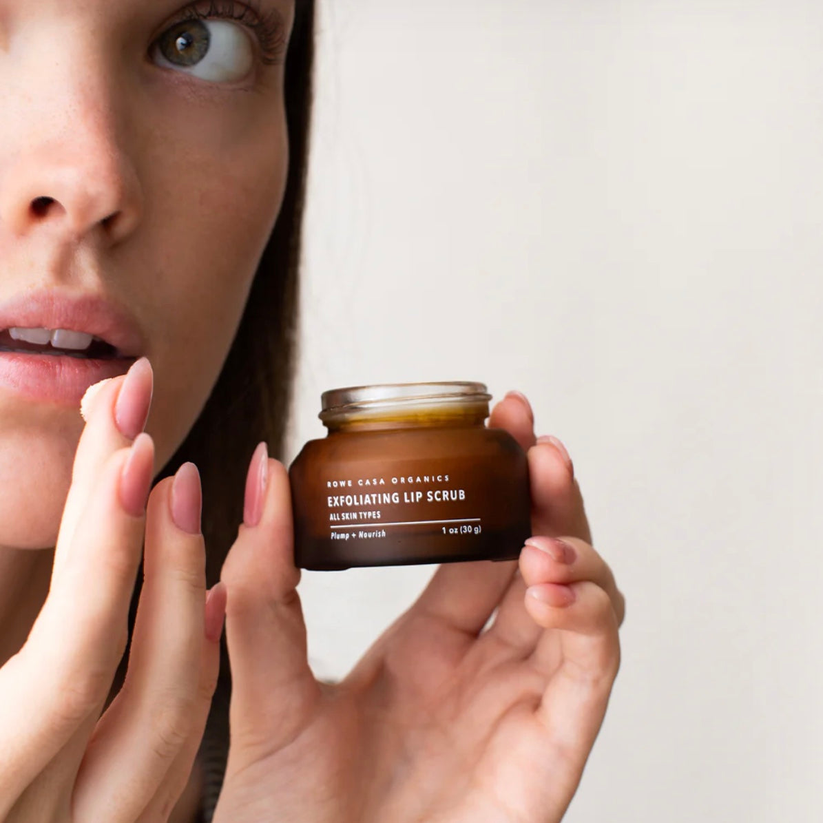 Exfoliating Lip Scrub - Plumping & Smoothing, 1oz, Rowe Casa Organics