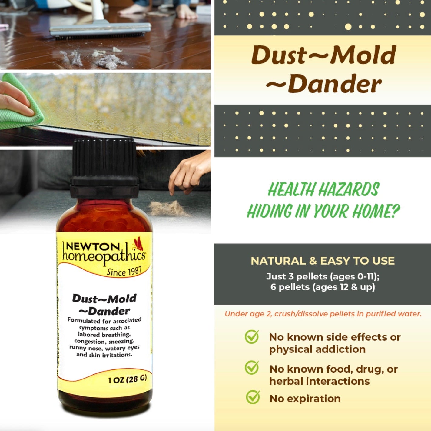 Dust, Mold & Dander, 1oz, Newton Homeopathics