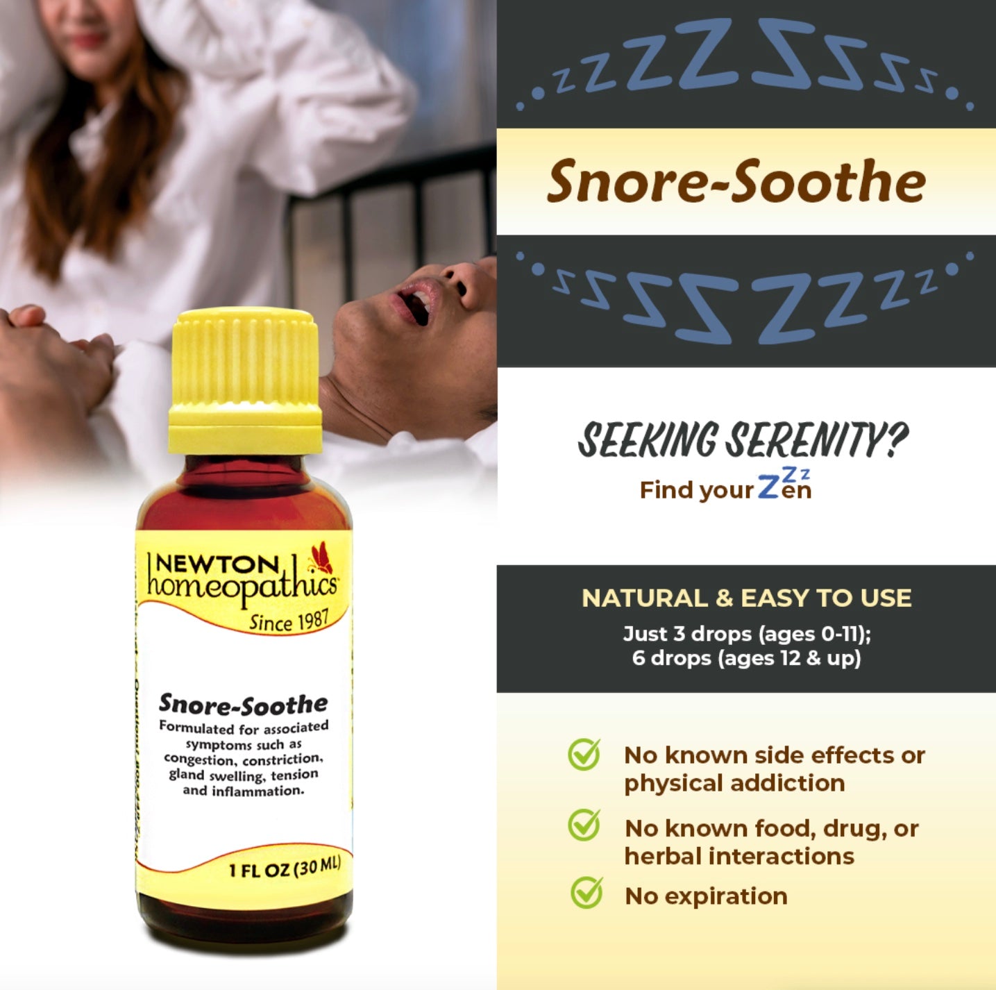 Snore Soothe, Liquid 1oz, Newton Homeopathics